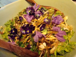 Pansy salad