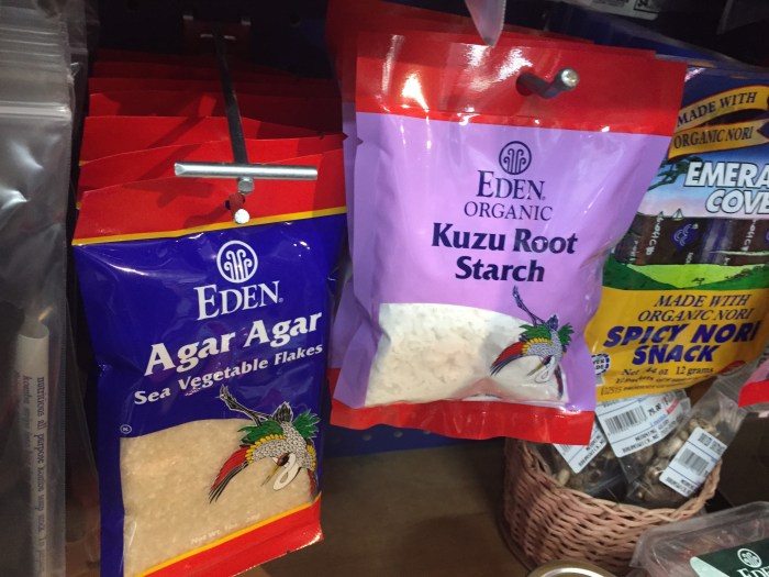 Found at health food stores and Asian markets, seaweed-derived agar-agar is a good vegan substitute for gelatin.